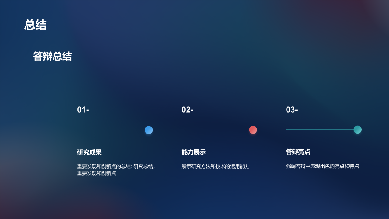 蓝色简约扁平毕业答辩指导PPT模板