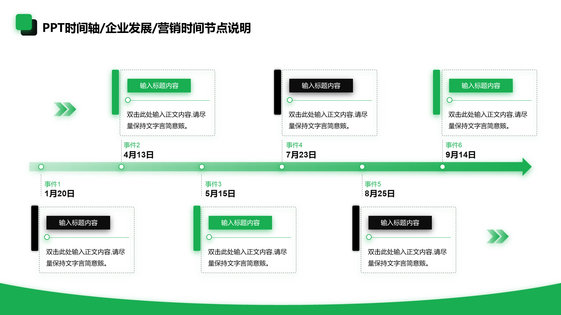 PPT时间轴/企业发/展营销时间节点说明