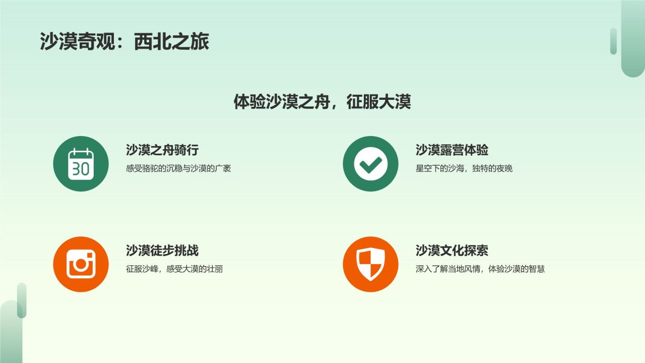 绿色插画旅游介绍PPT