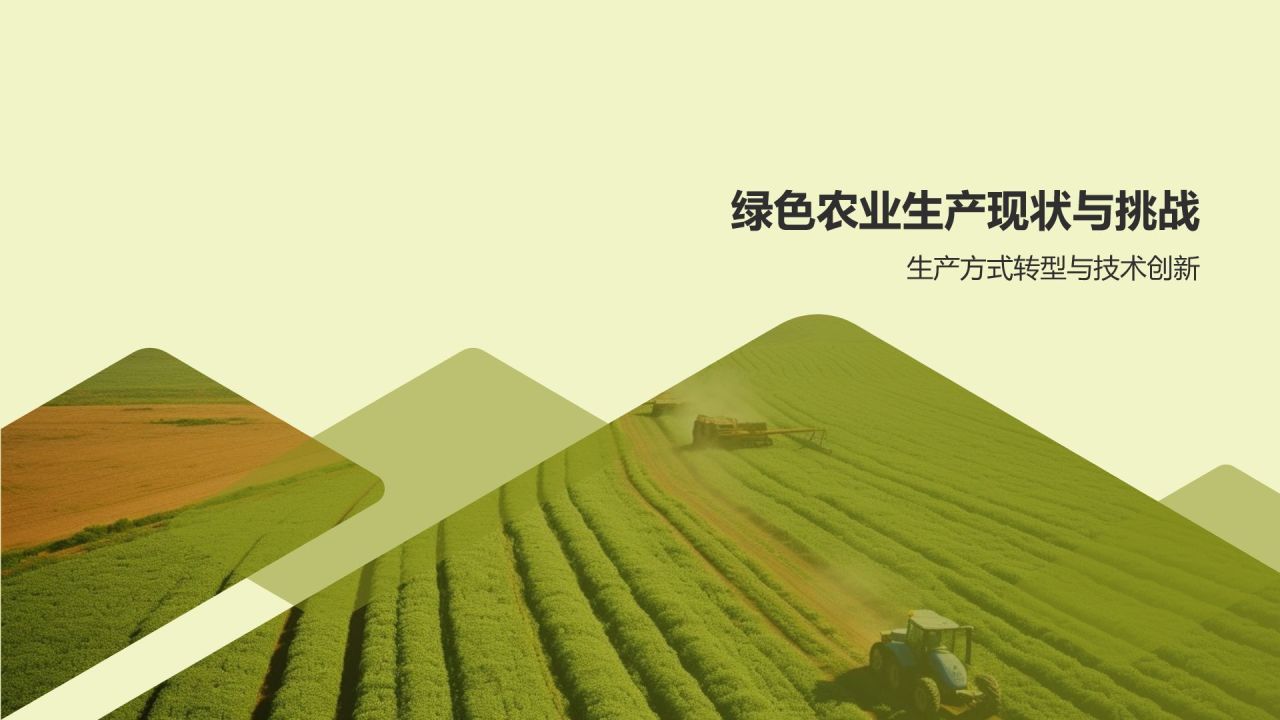 绿色农业发展路径与政策建议