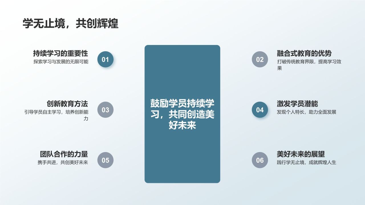 学无止境，共创辉煌