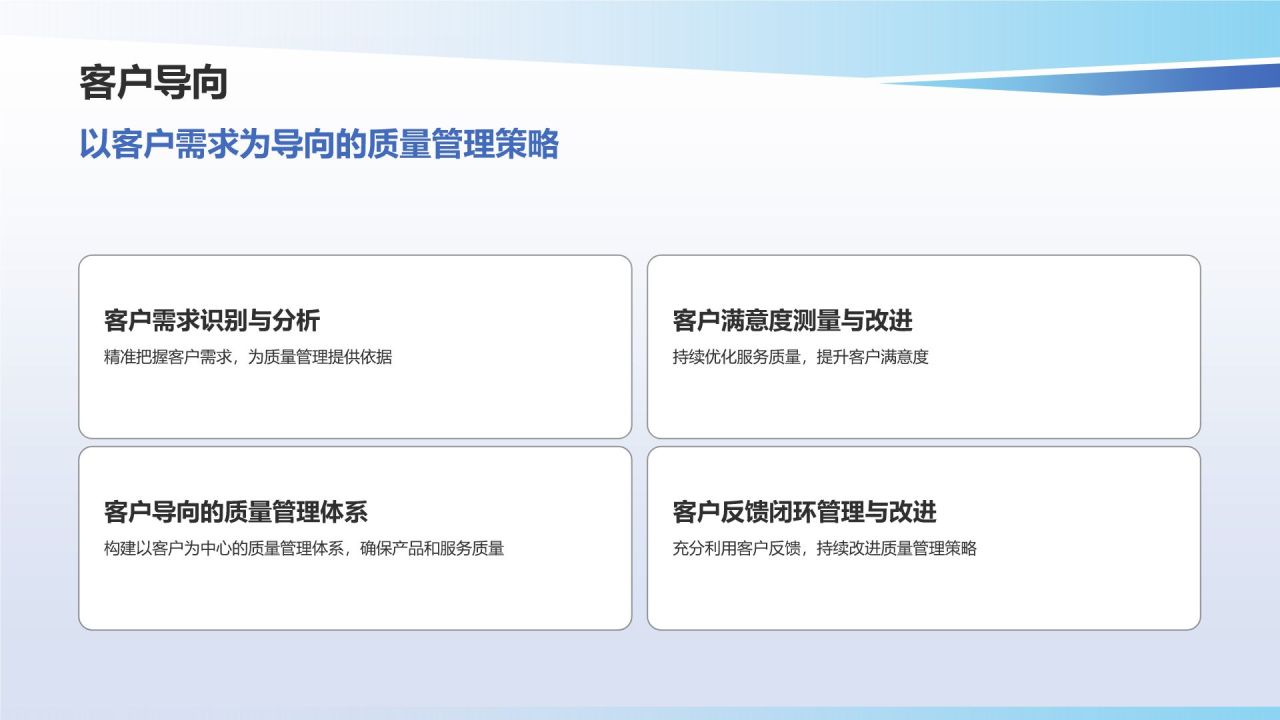 行业质量管理提升