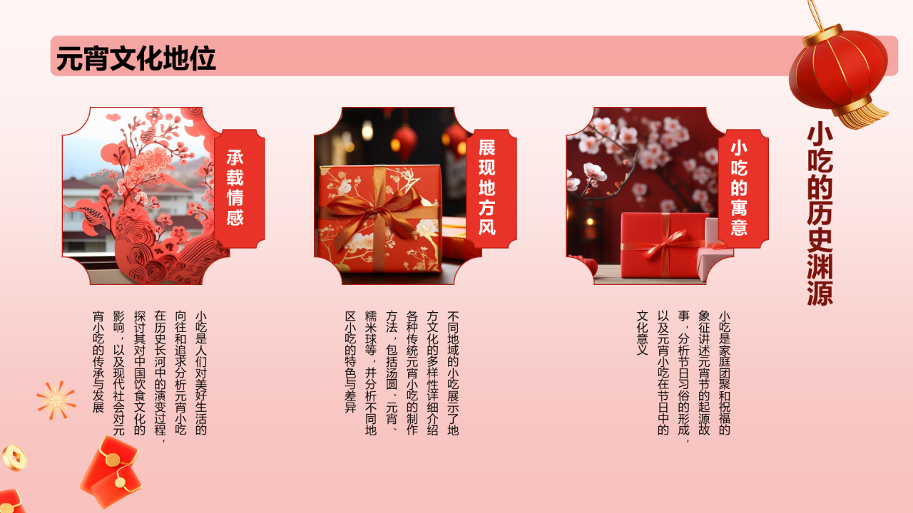 红色元宵传承与创新风味与技艺探索PPT模板
