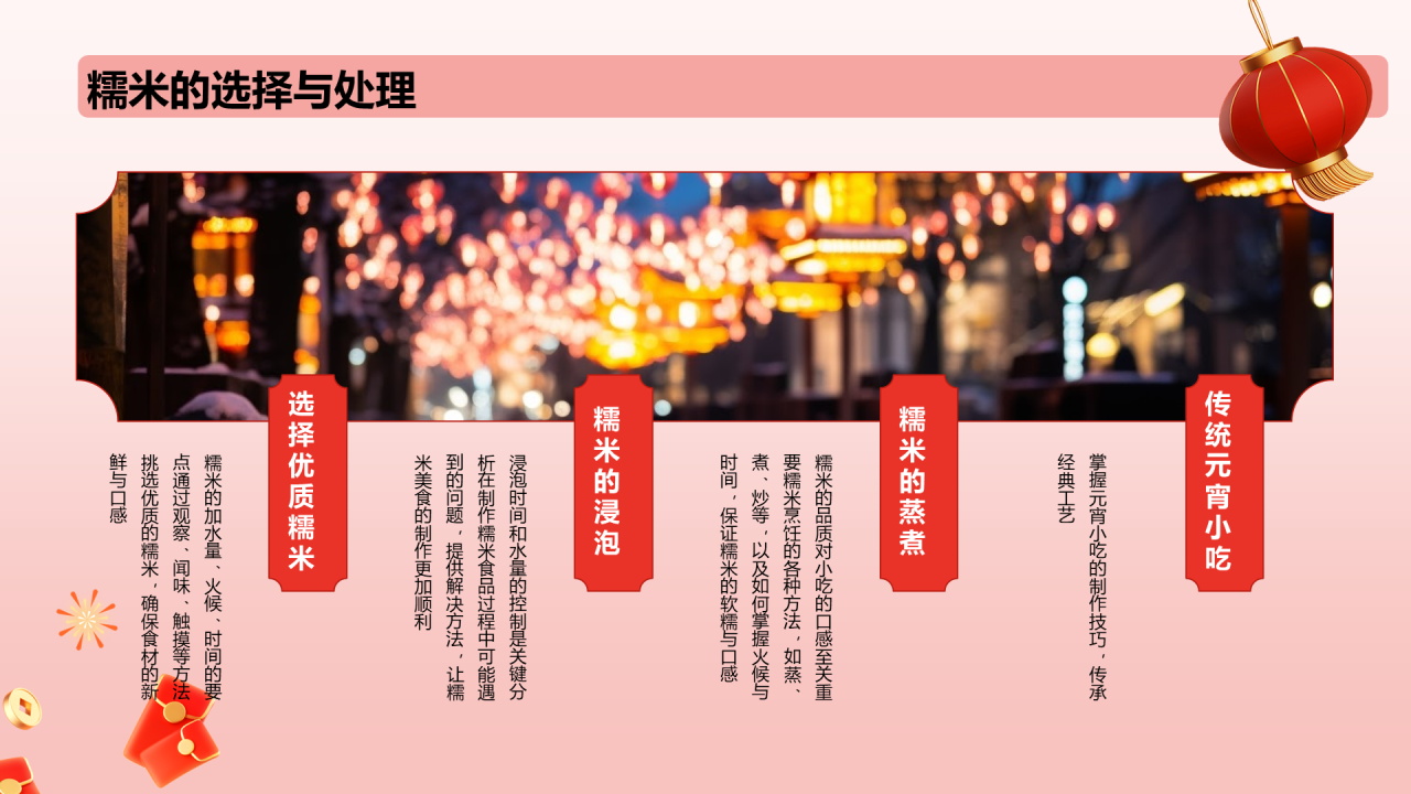 红色元宵传承与创新风味与技艺探索PPT模板