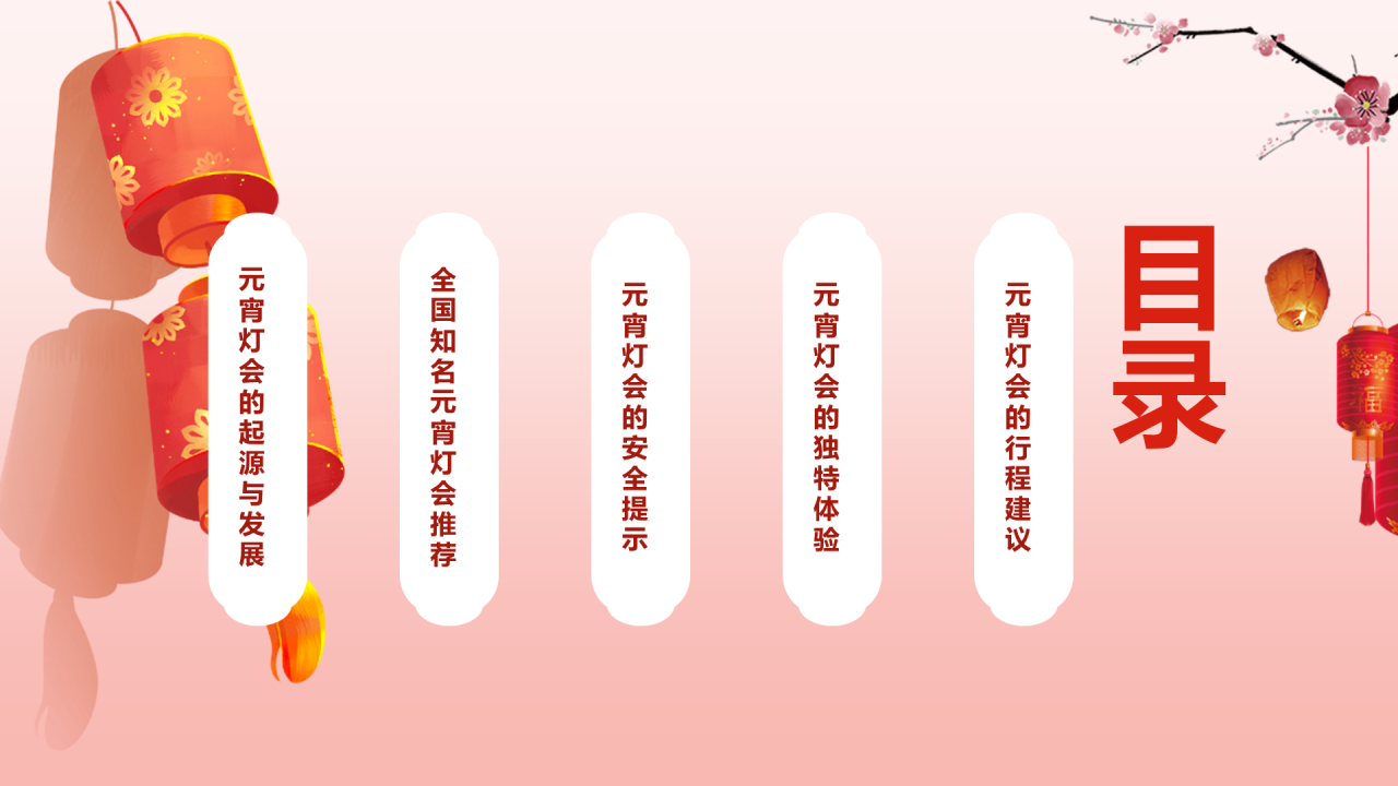 红色元宵节市场营销元宵灯会PPT模板