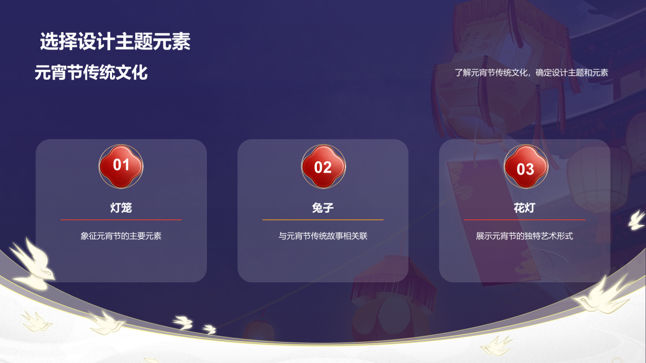 橙色元宵灯会市场营销灯会艺术设计PPT模板