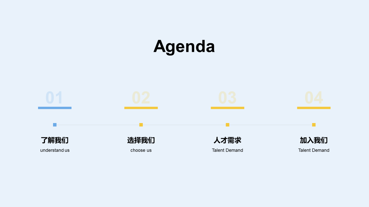 蓝色插画春季招聘企业宣讲会PPT模板