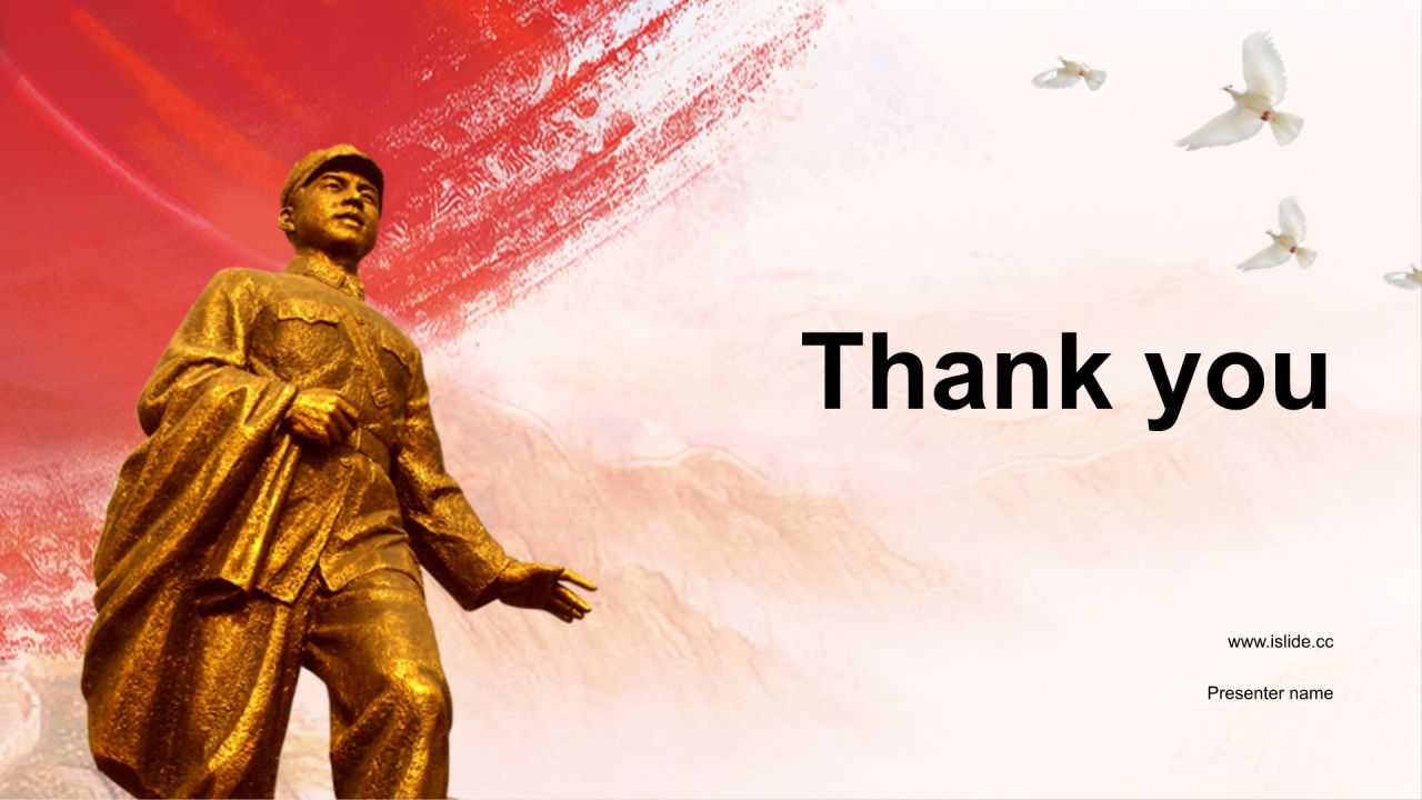 红色党政风雷锋精神PPT主题