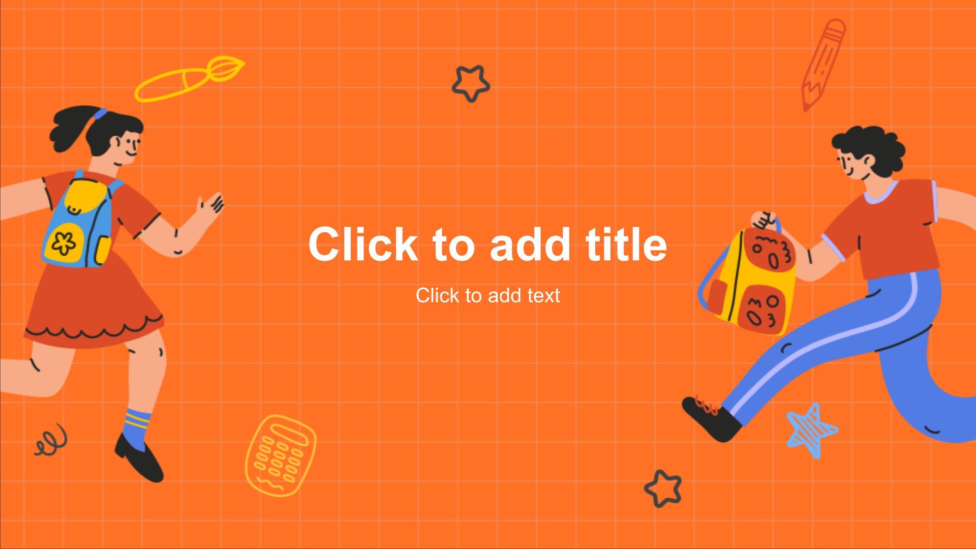 橙色插画风高考百日誓师（中高考）PPT主题