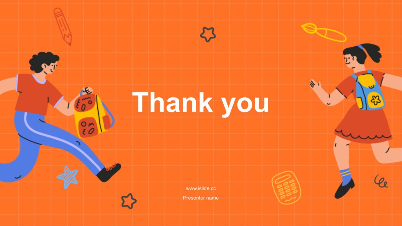 橙色插画风高考百日誓师(中高考)PPT主题