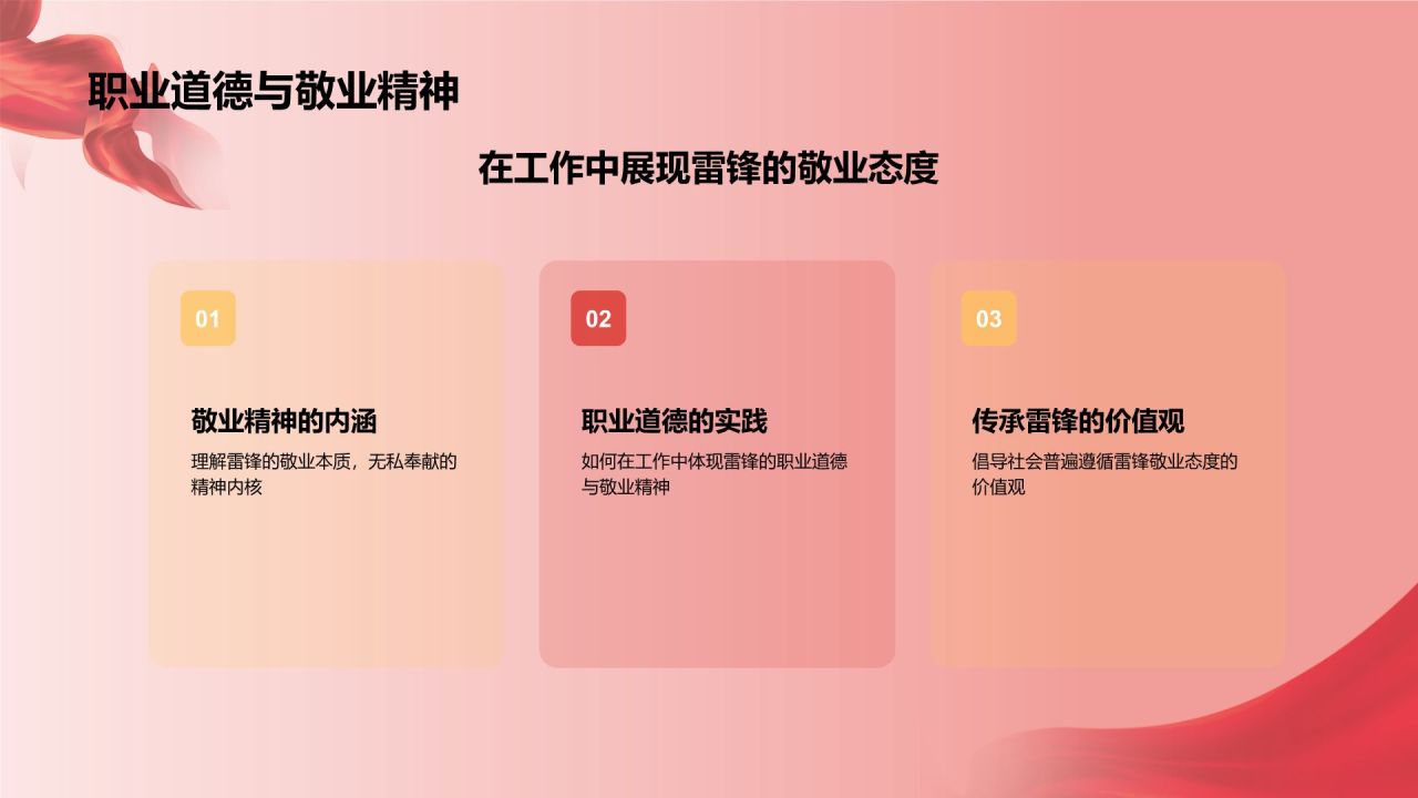红色商务风雷锋精神PPT模板