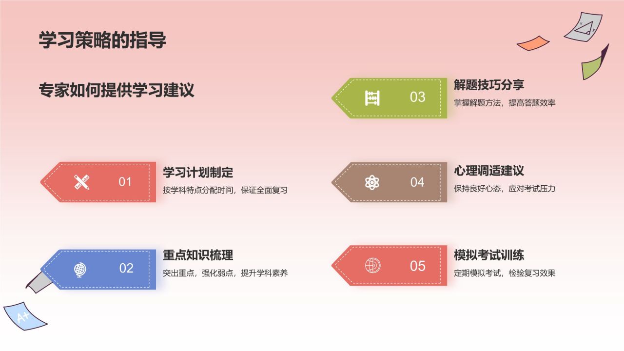 红色插画风高考百日誓师PPT模板