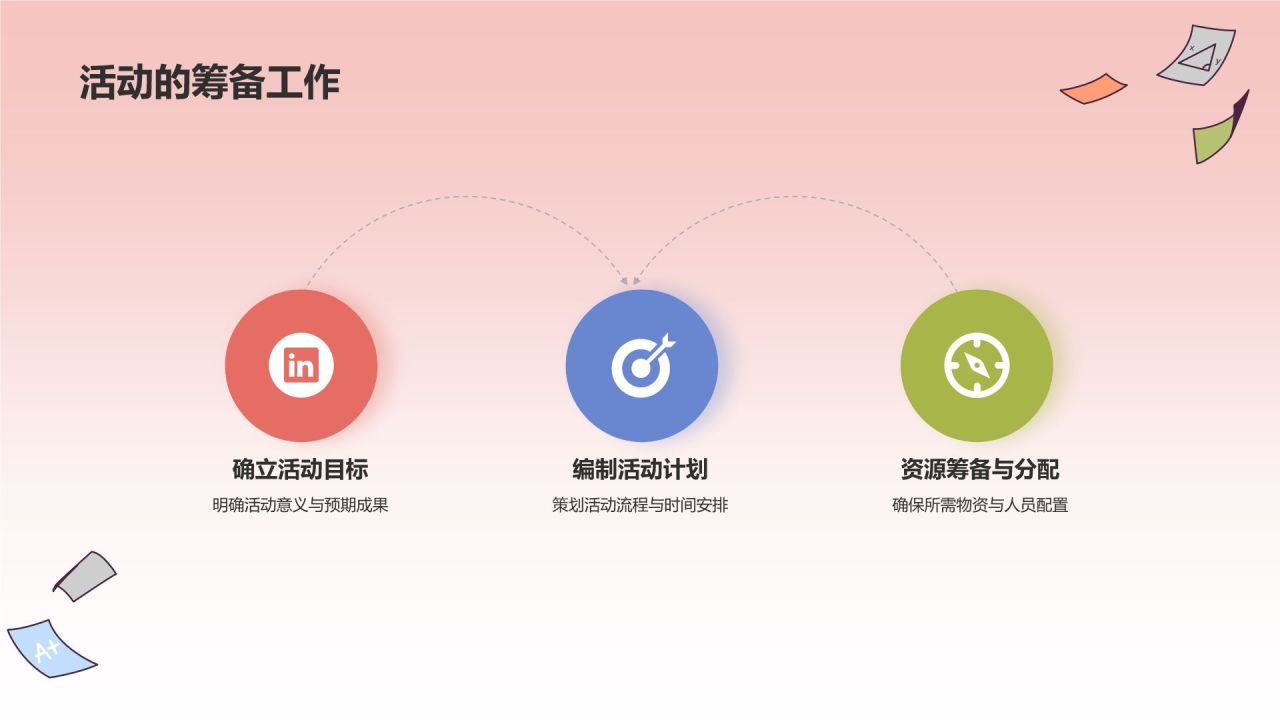 红色插画风高考百日誓师PPT模板