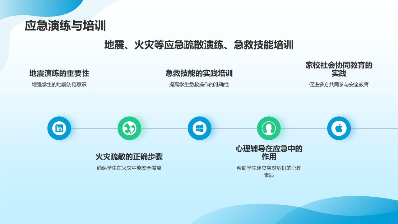 蓝色插画风全国中小学生安全教育日PPT模板