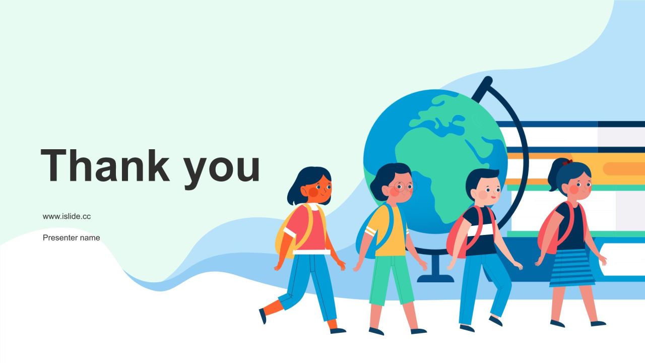 蓝色插画风全国中小学生安全教育日PPT模板