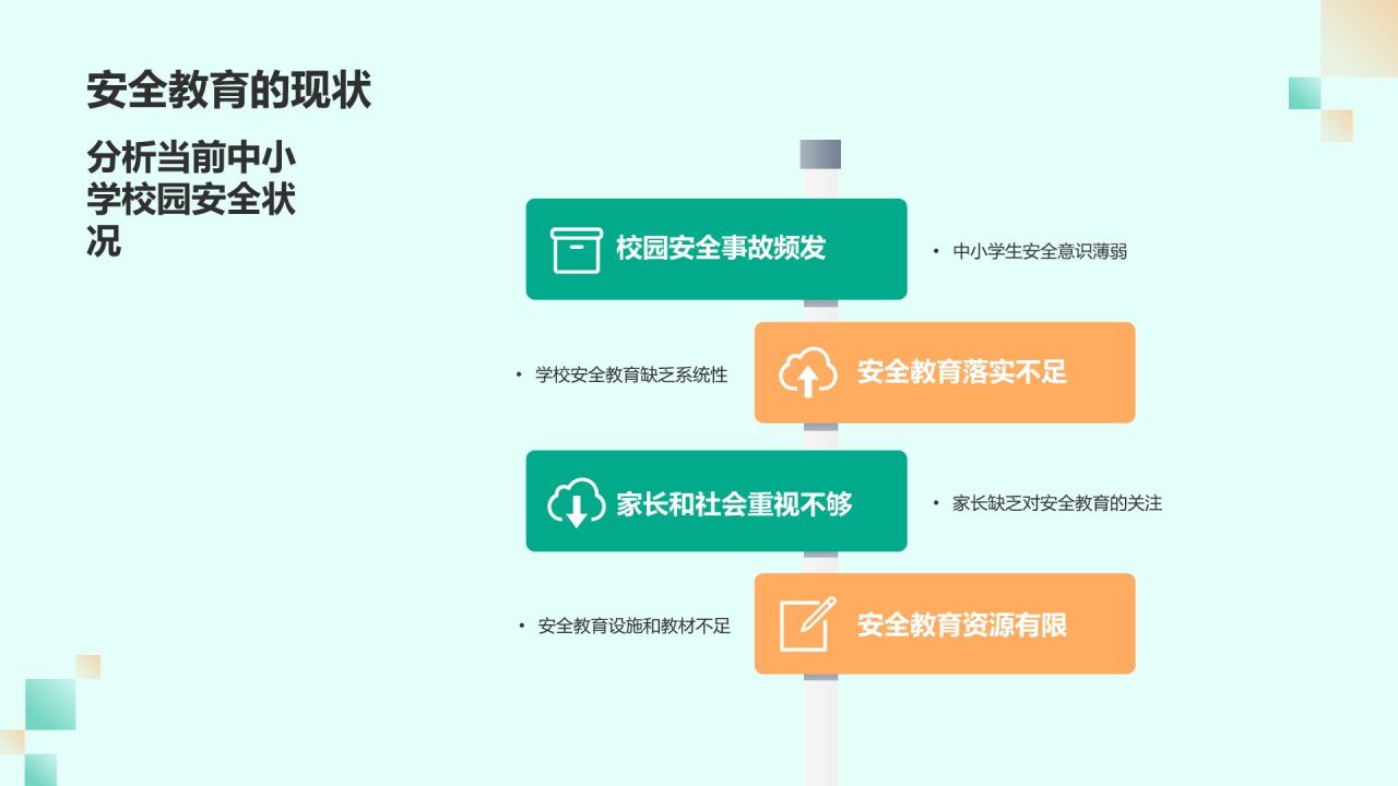 蓝色插画风全国中小学生安全教育日PPT模板