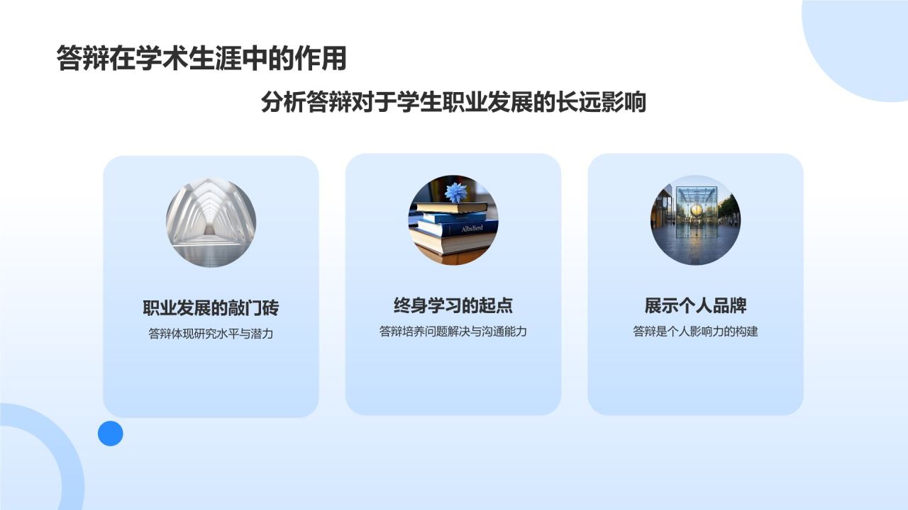 蓝色3D风毕业答辩PPT模板