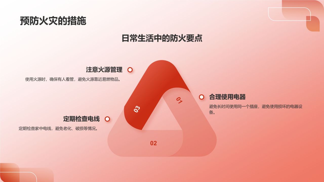 红色3D风消防安全PPT模板