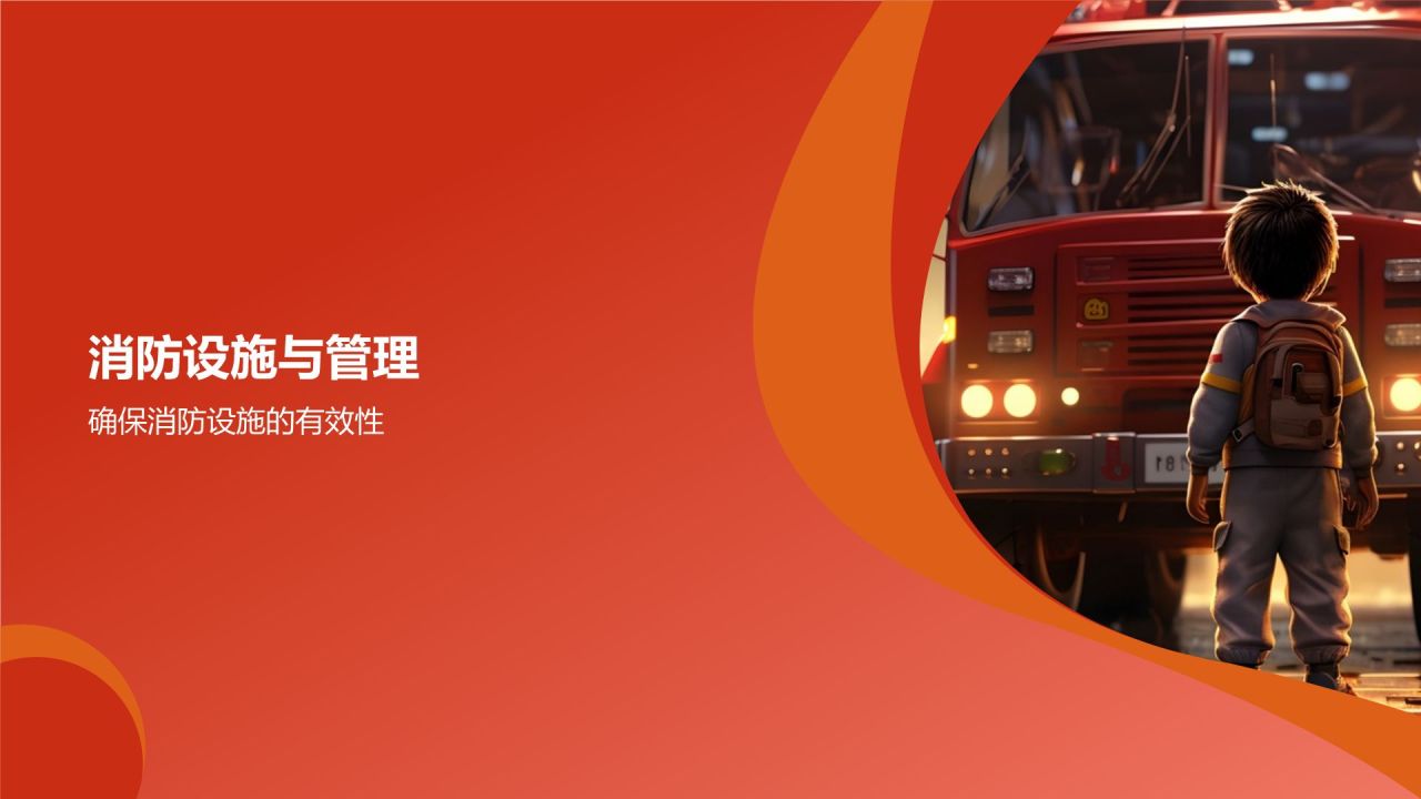 红色3D风消防安全PPT模板