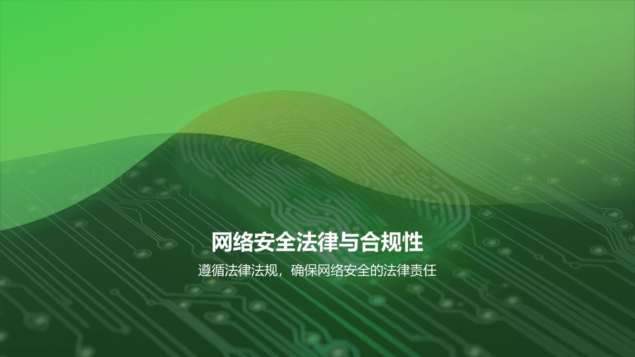 绿色科技风网络安全PPT模板