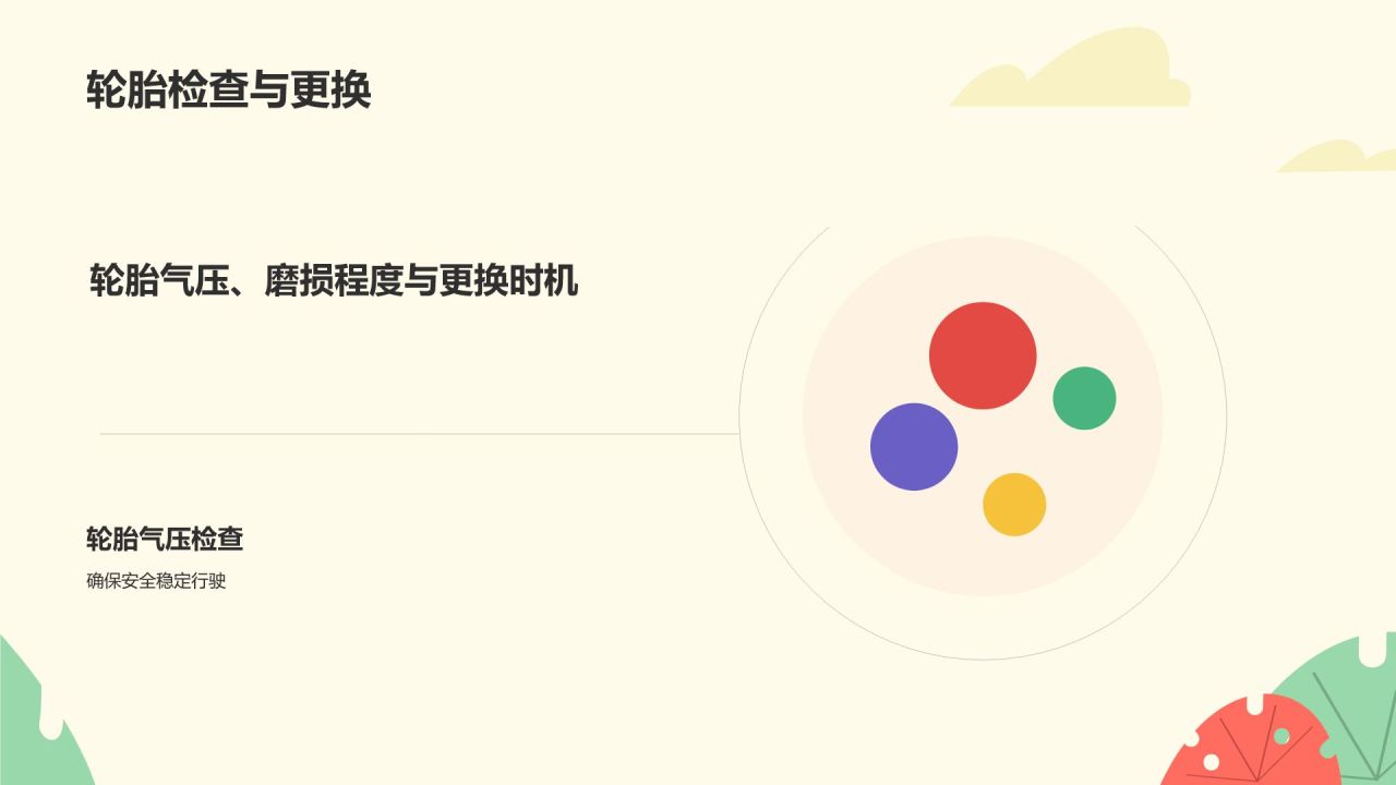 红色插画风出行安全PPT模板