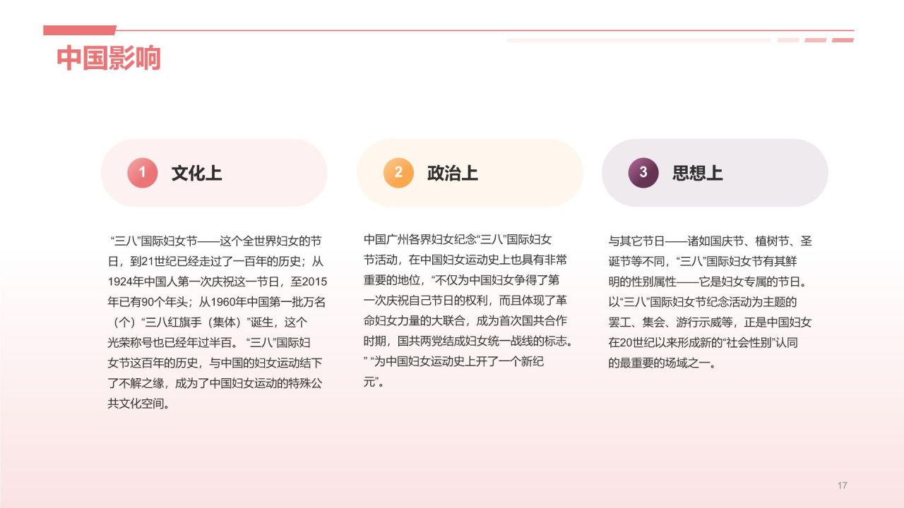 红色插画风妇女节PPT模板