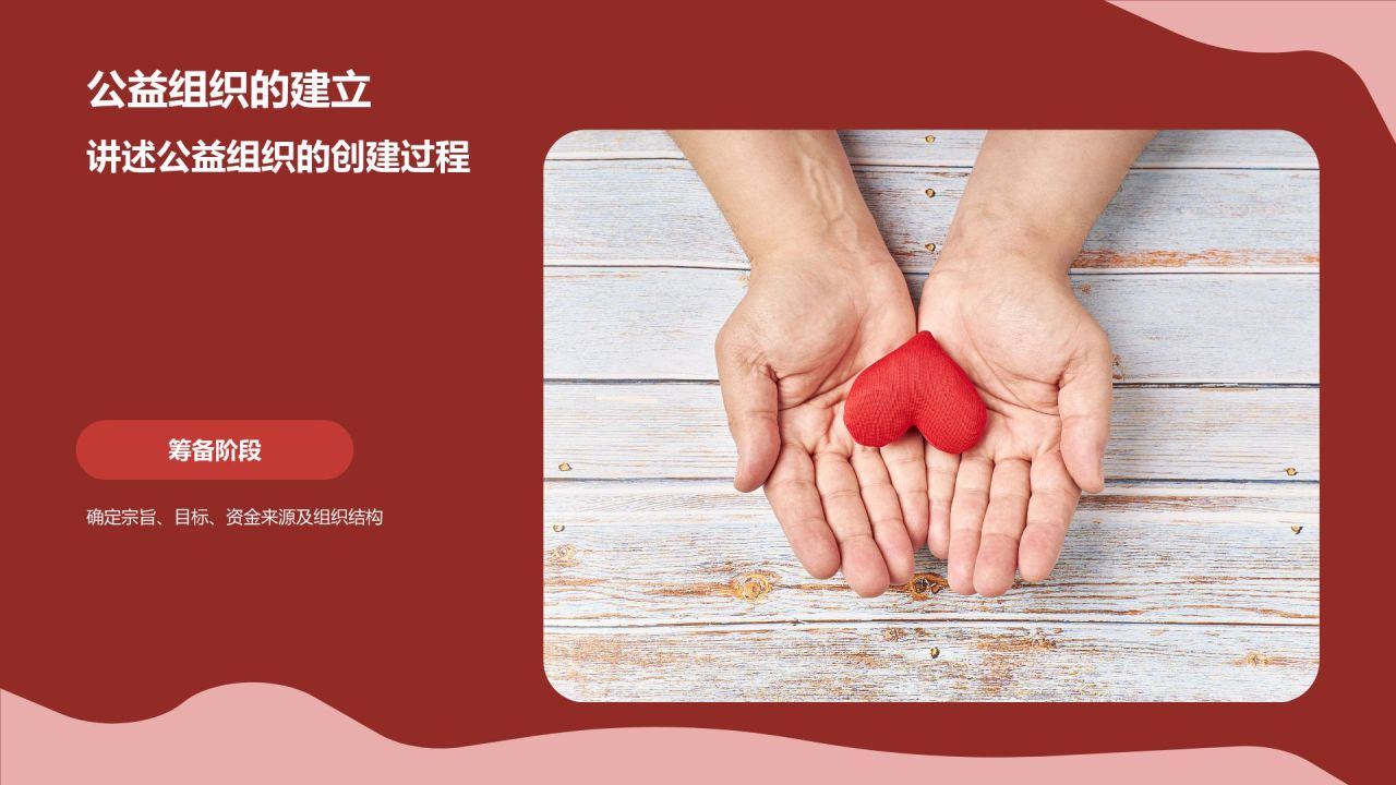 红色简约风公益活动PPT模板