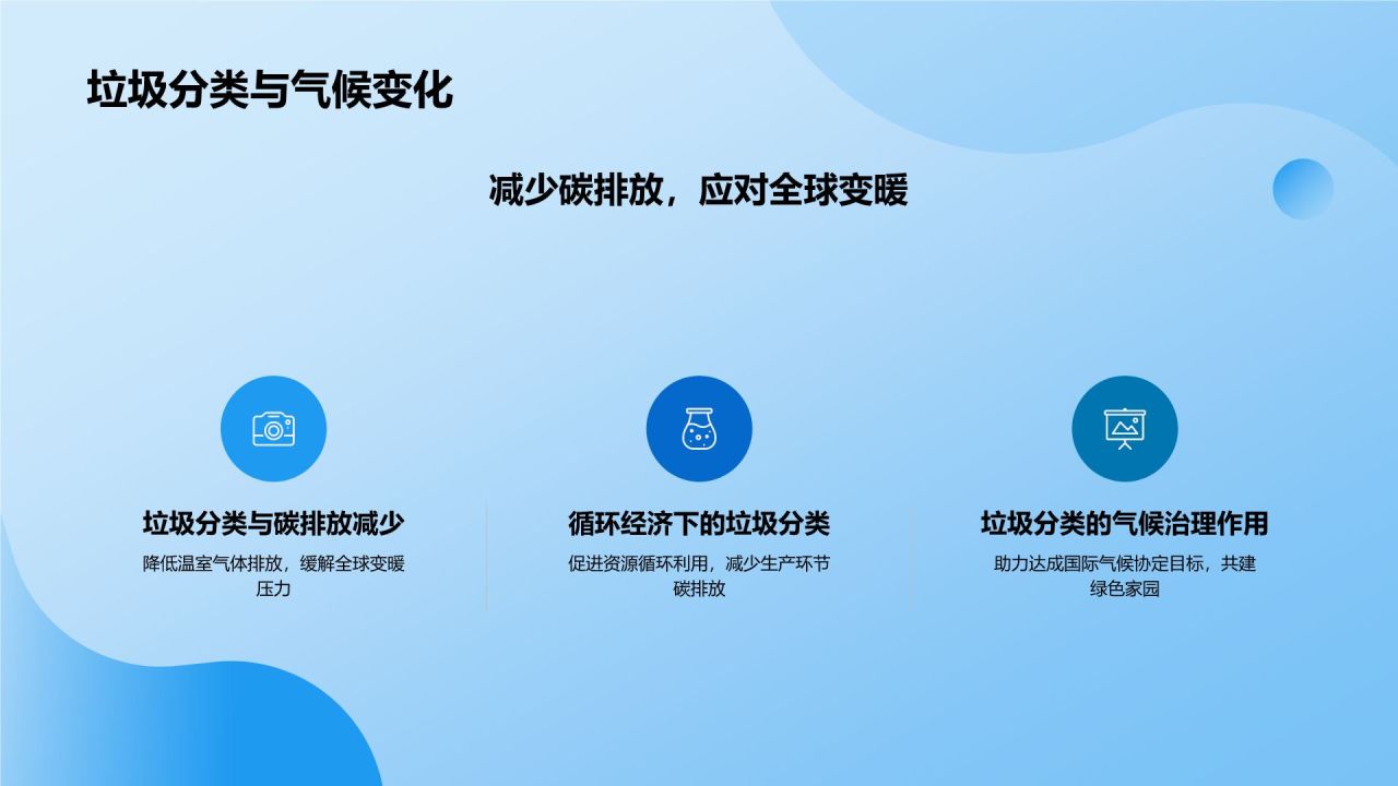 蓝色摄影风垃圾分类PPT模板