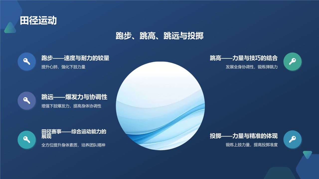 蓝色摄影风体育运动PPT模板