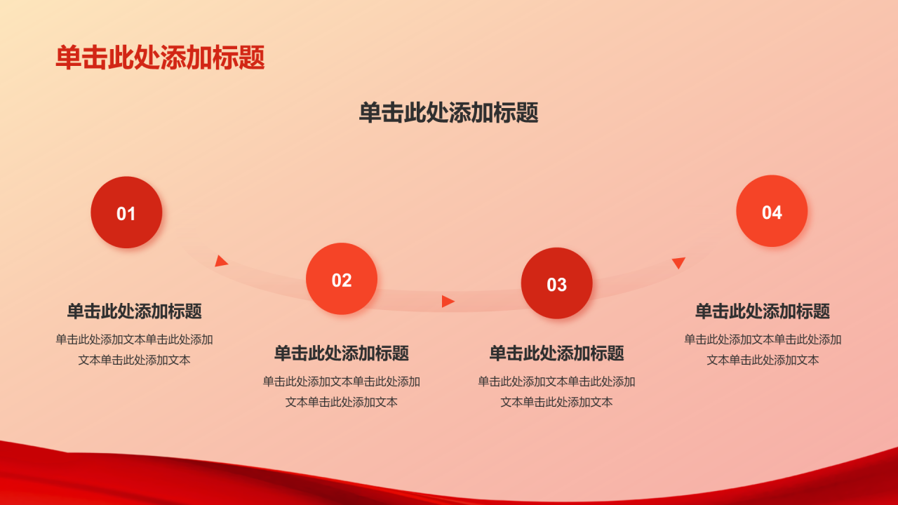 红色庄严2024政府工作报告学习笔记PPT模板
