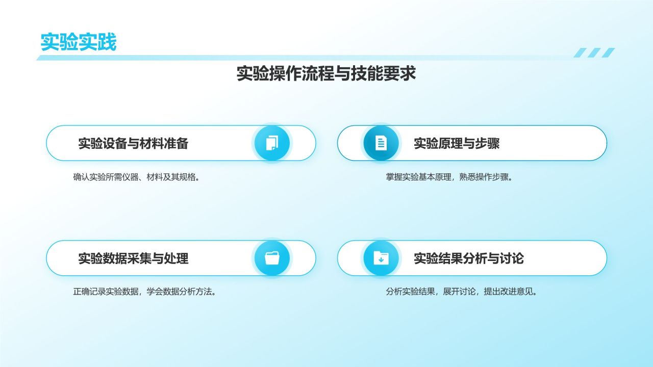 蓝色插画风大学生专业课汇报PPT模板