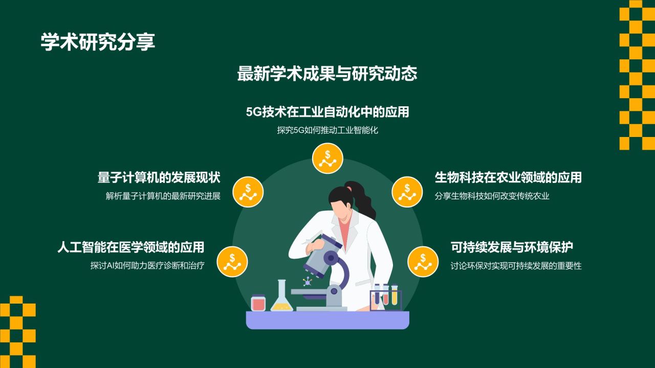 橙色插画风大学生专业课汇报PPT模板
