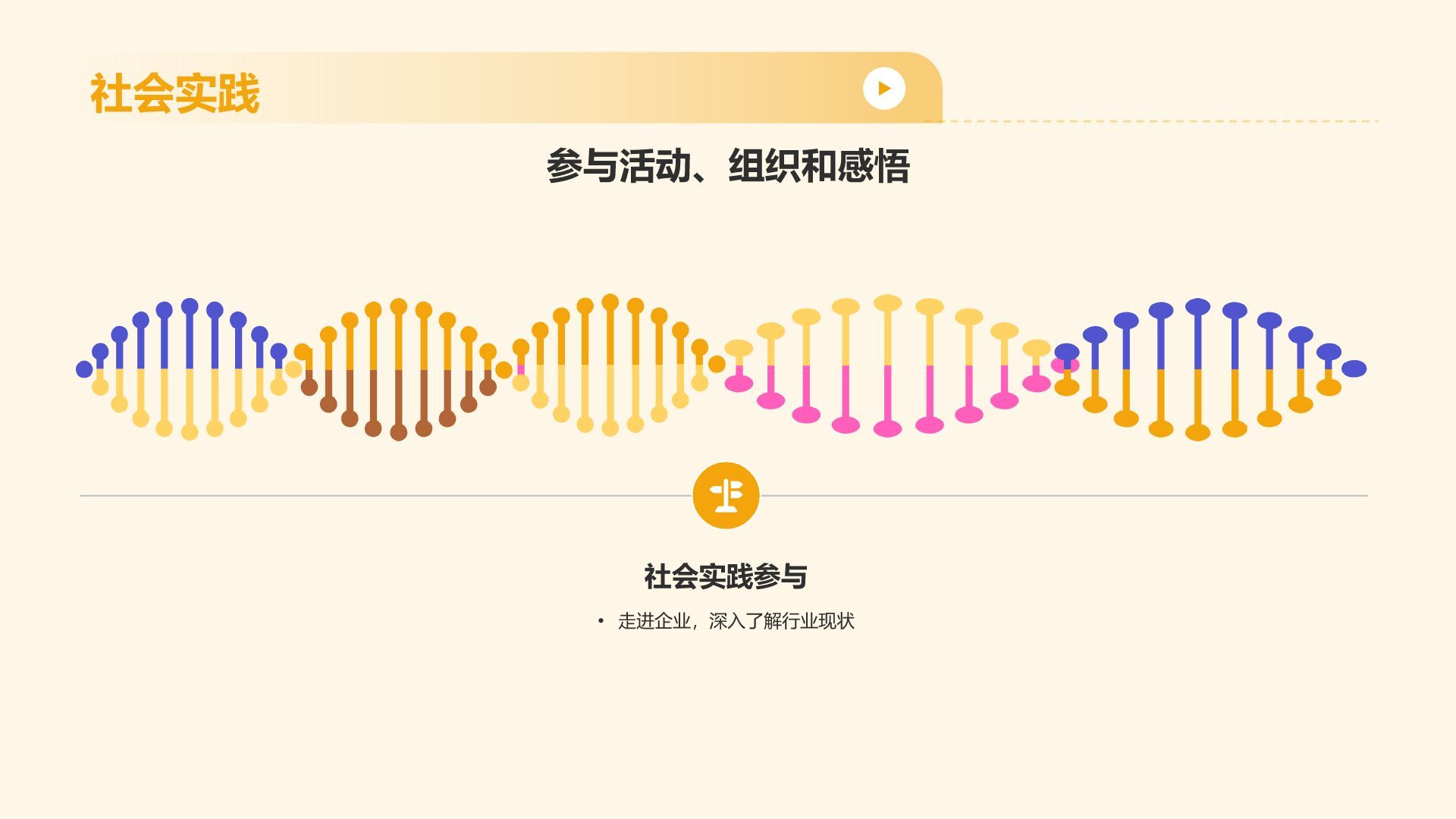 橙色插画风大学生专业课汇报PPT模板