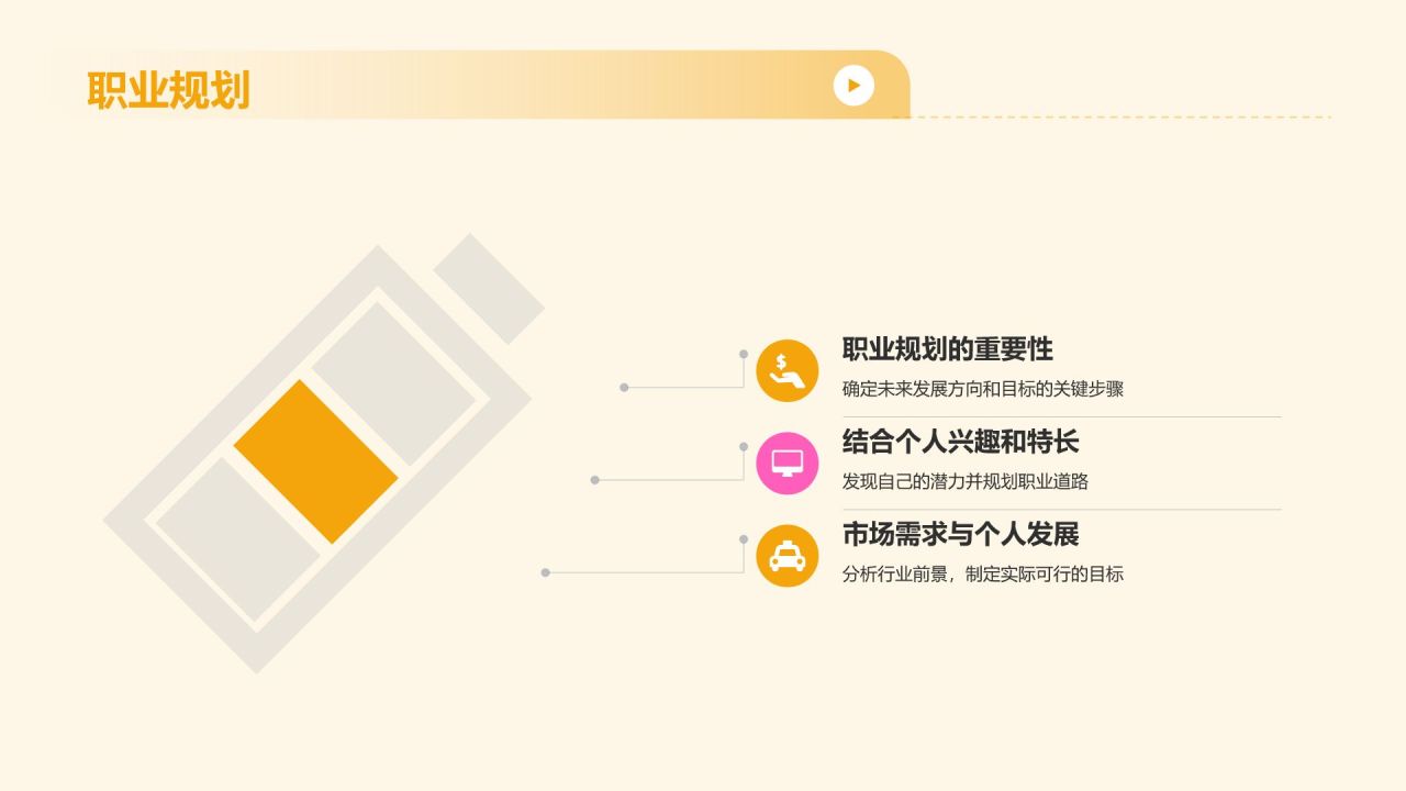 橙色插画风大学生专业课汇报PPT模板