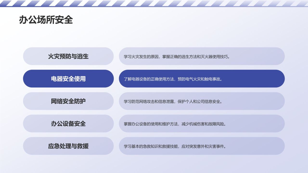 蓝色3D风安全教育PPT模板