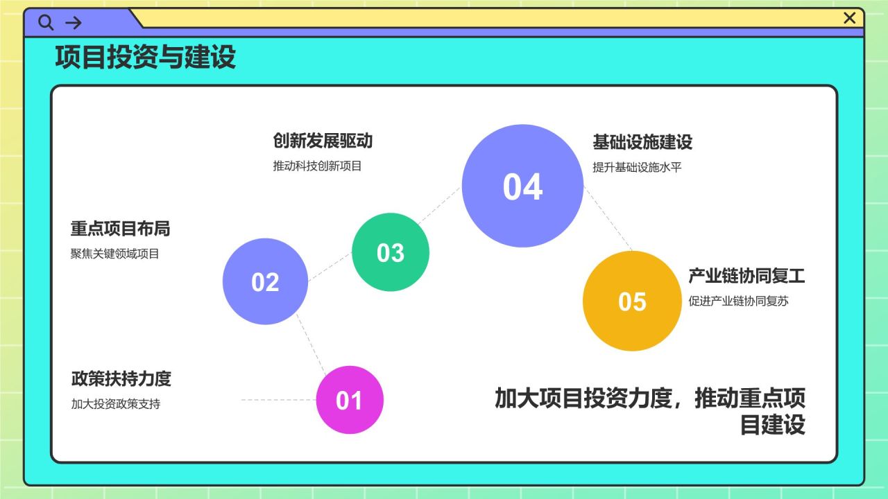 橙色孟菲斯复工PPT模板