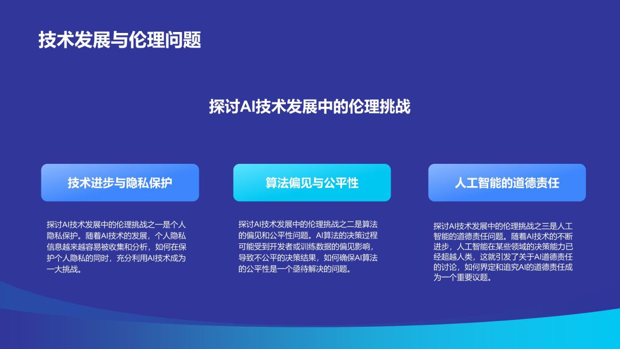 蓝色科技风人工智能在传媒毕业答辩中的应用PPT模板