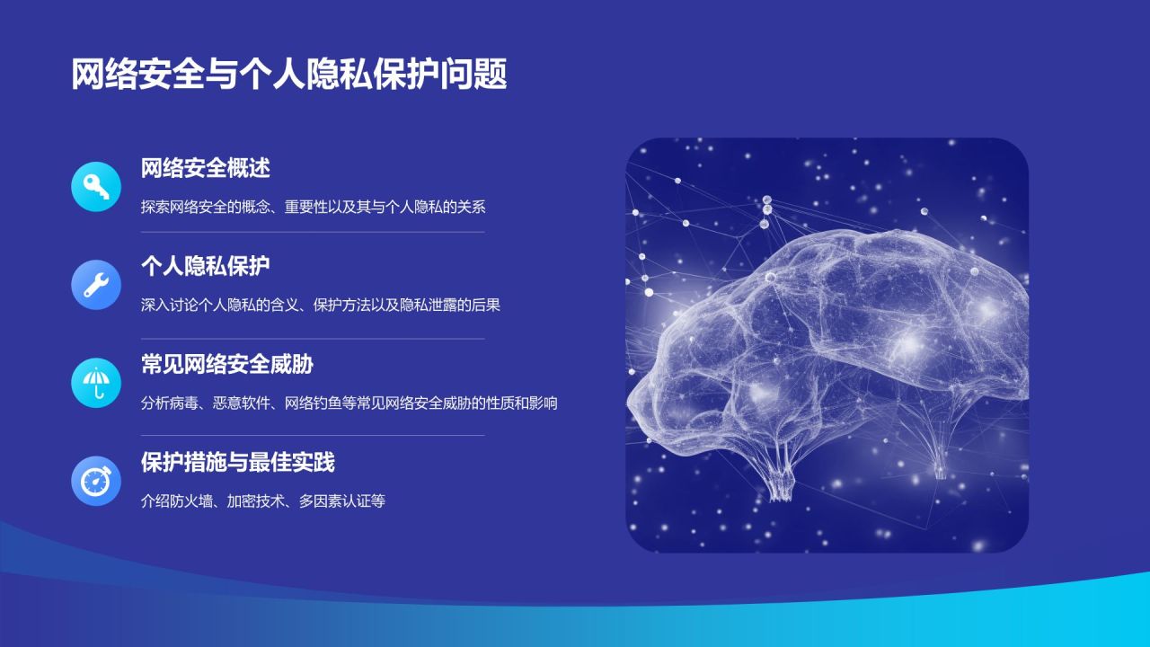 蓝色科技风人工智能在传媒毕业答辩中的应用PPT模板