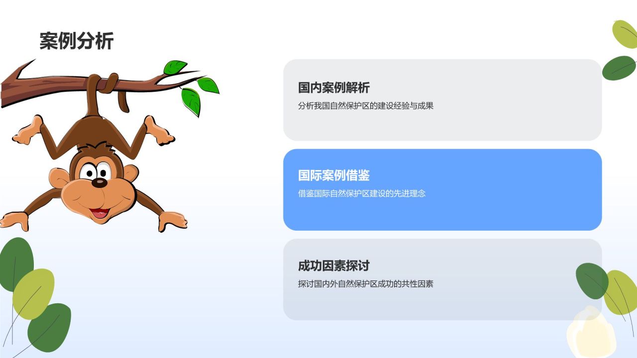 蓝色简约风动物保护知识科普PPT模板