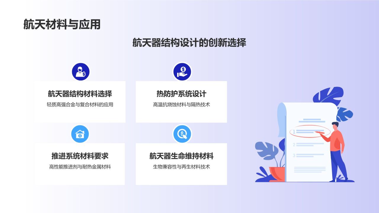 蓝色科技风航天航空知识科普PPT模板