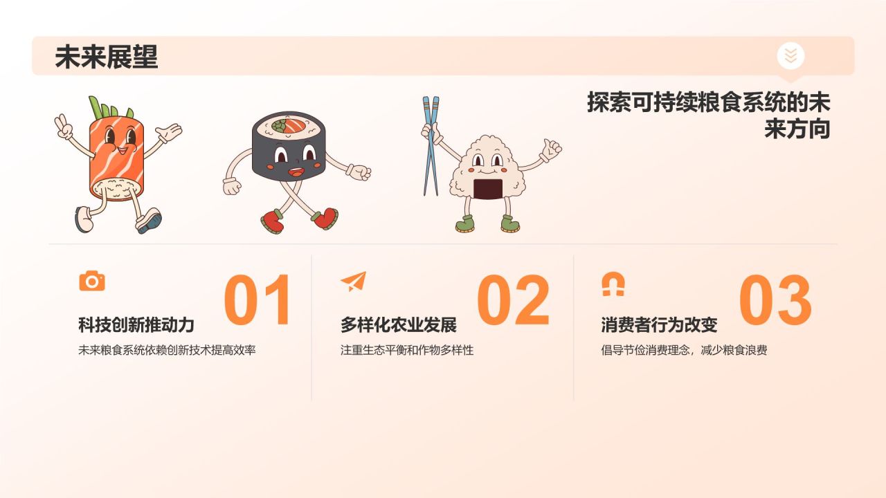橙色摄影风节约粮食PPT模板