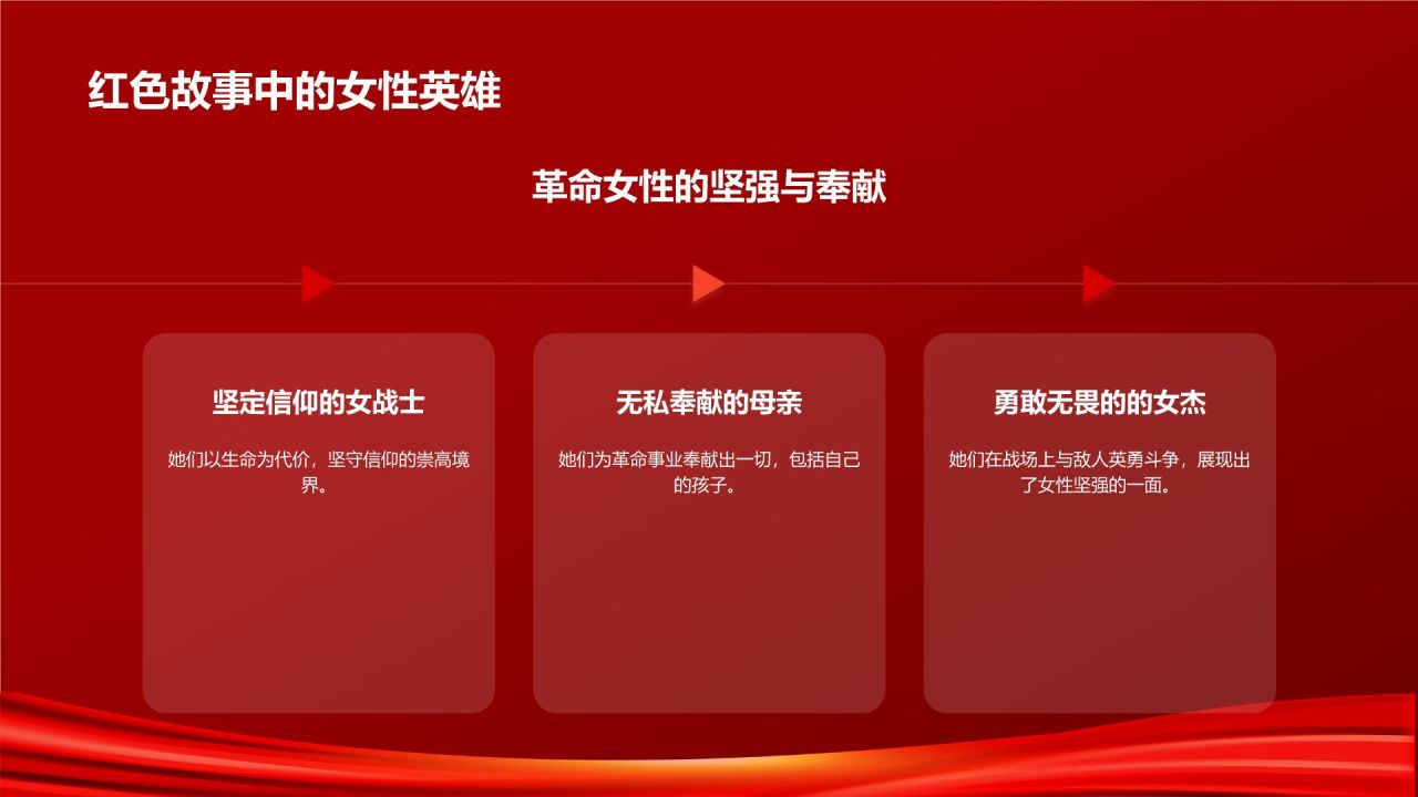 红色商务风红色故事PPT模板