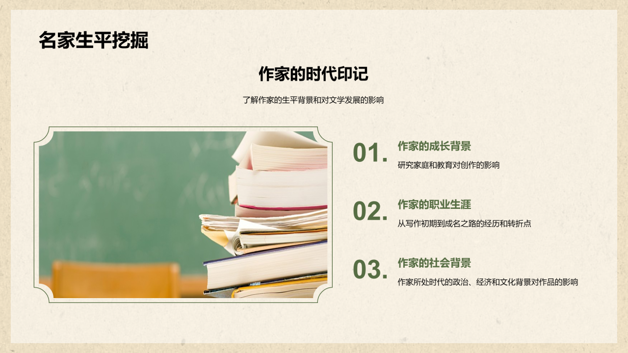 绿色复古国风文学培训课件PPT模板