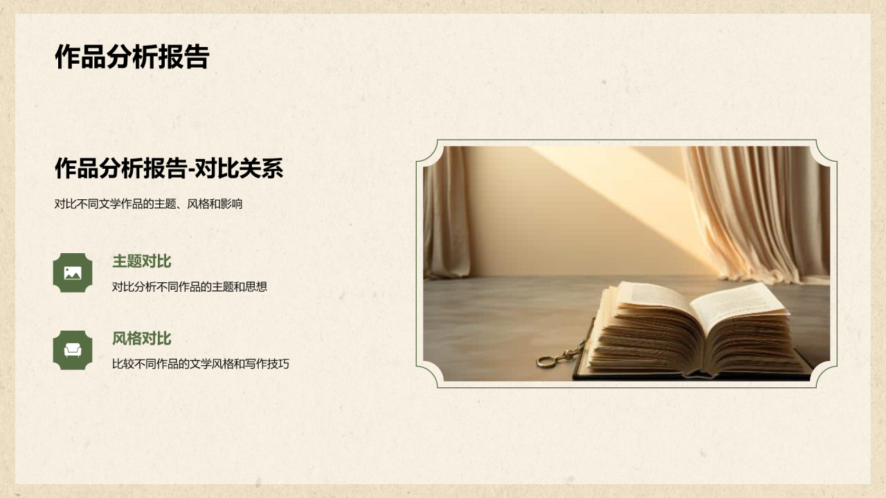 绿色复古国风文学培训课件PPT模板