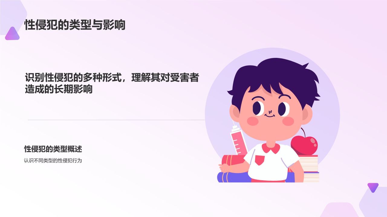 紫色渐变风性教育与防范PPT模板