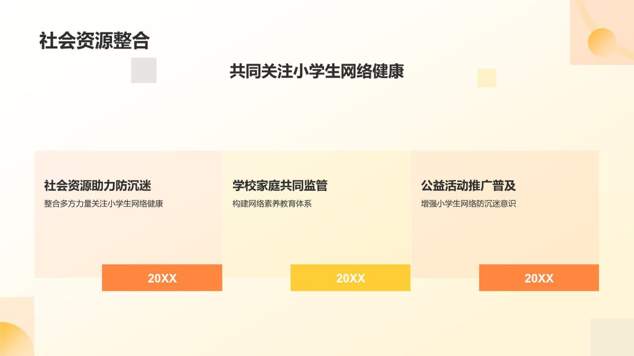 黄色科技风小学生网络防沉迷PPT模板