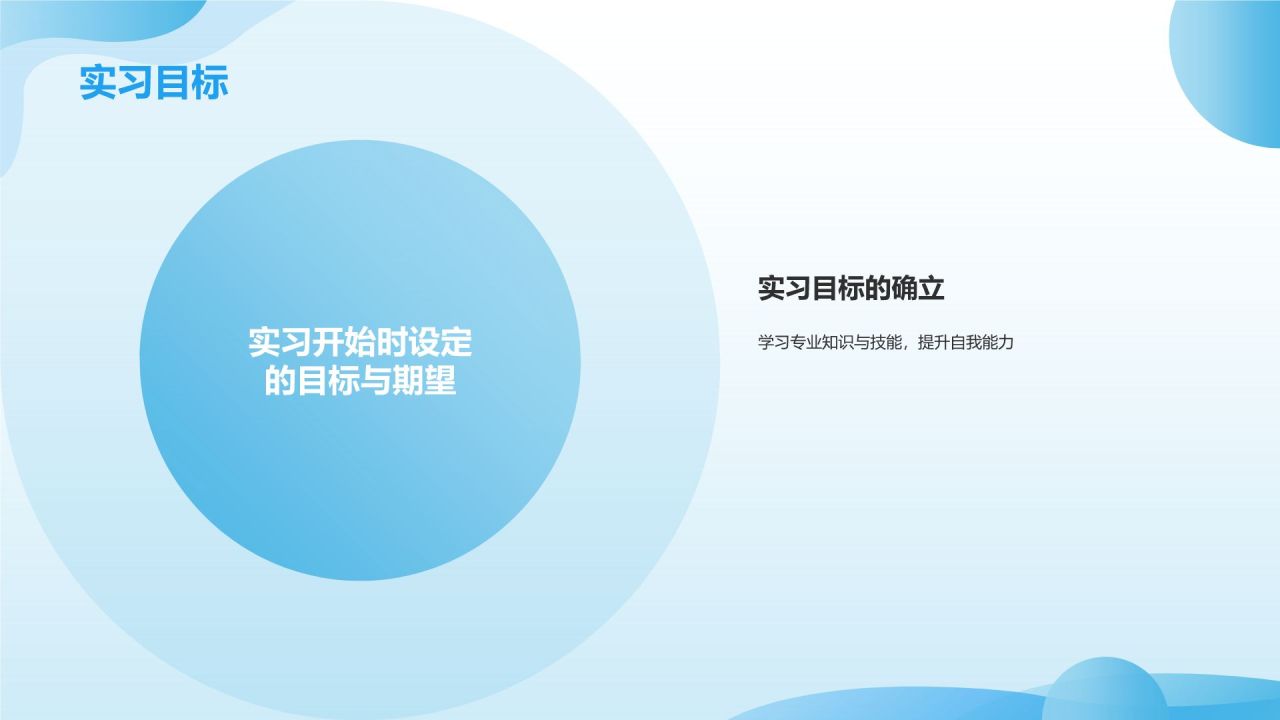 蓝色3D风实习汇报PPT模板