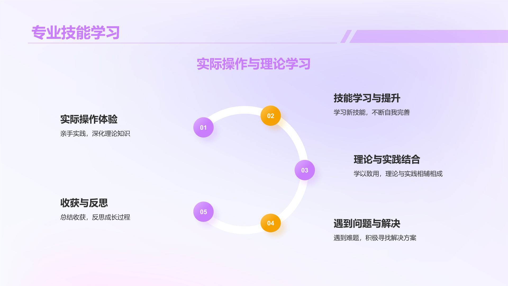 紫色3D风实习汇报PPT模板