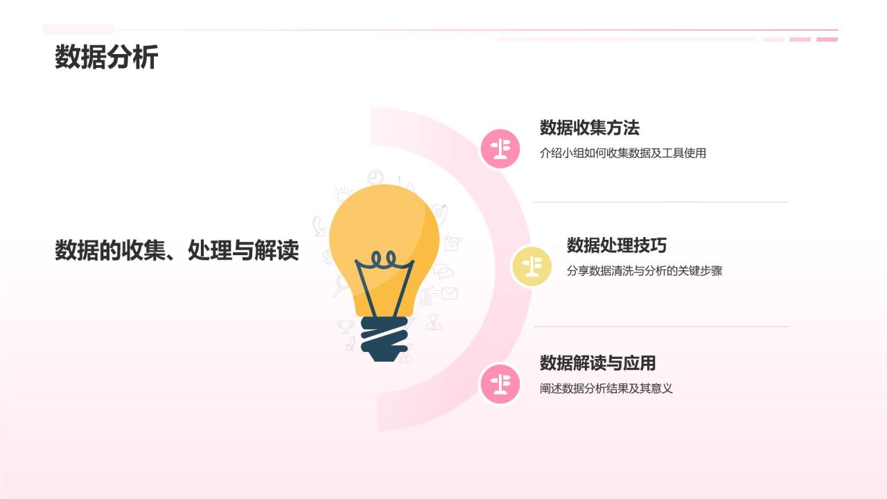 粉色插画风小组作业汇报PPT模板