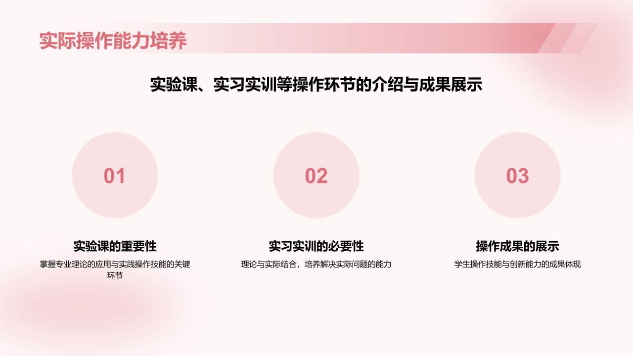 粉色3D风大学生专业课汇报PPT模板
